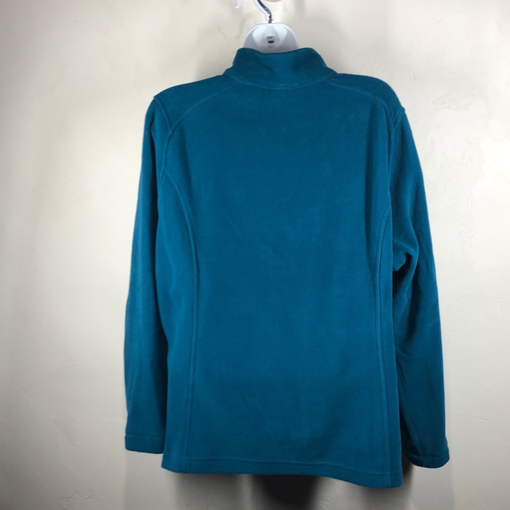 Land’s End teal fleece half zip fleece size large - Picture 3 of 5